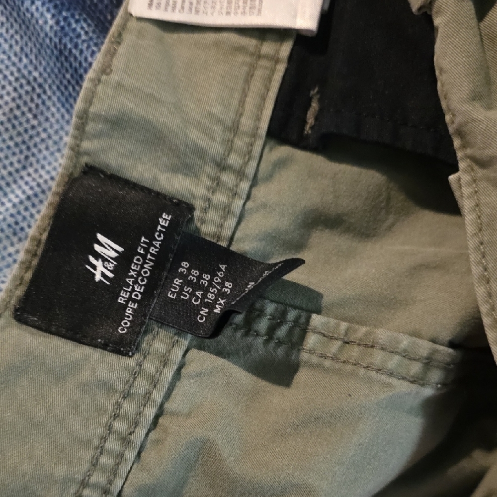 H&M Olive Green Relaxed Fit Pants